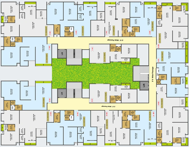 Floor Plan of Shree Keshav Complex in Adajan, Surat - Image 86421