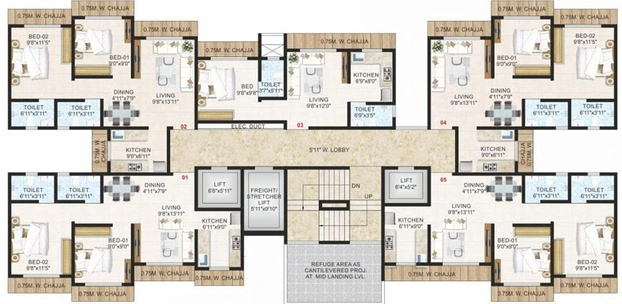 Floor Plan of Adityaraj Suyog Signature in Vikhroli East, Mumbai - Image 85702