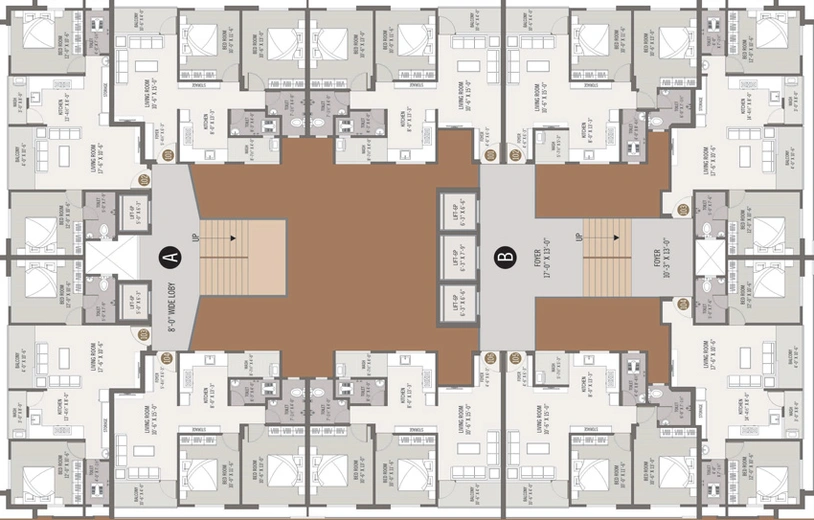Floor Plan of Devshree Benito in Jahangirpura, Surat - Image 85144