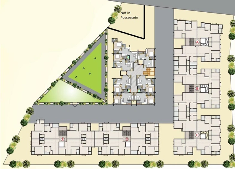 Master Plan of Bansari Apartment in Ranip, Ahmedabad - Image 88643