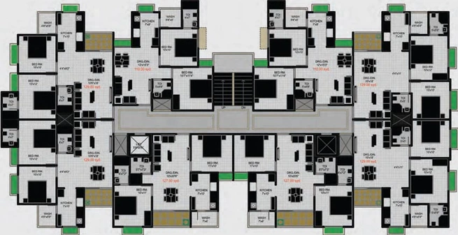 Floor Plan of Chetak Radhe Keshav in Sanand, Ahmedabad - Image 89529