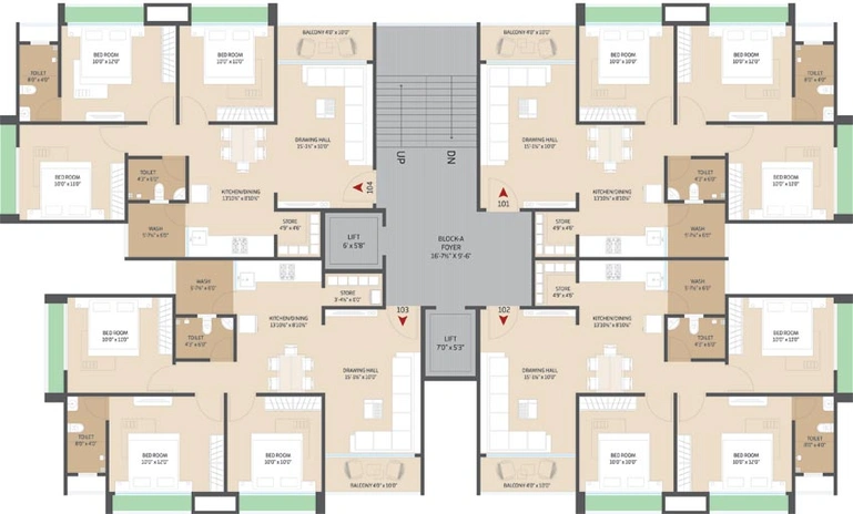 Floor Plan of Nilkanth Harsh Prime in Bopal, Ahmedabad - Image 85163