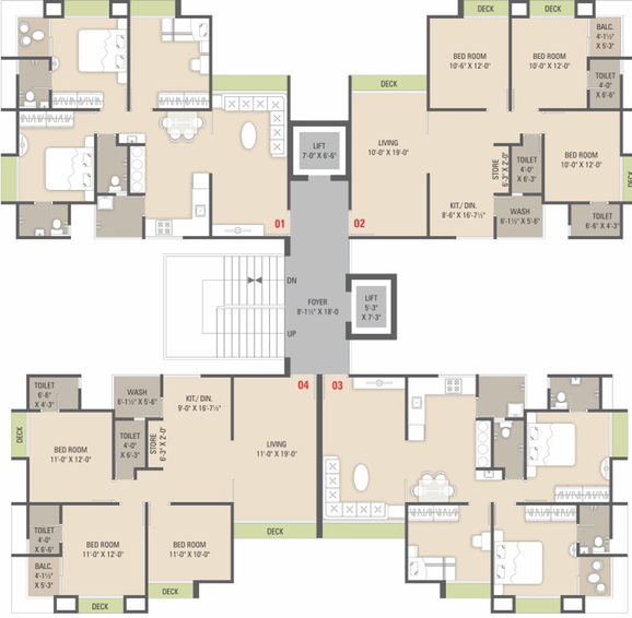 Floor Plan of Sai Milaap Residency in Palanpur, Surat - Image 85258