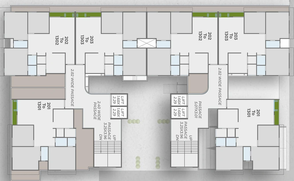 Floor Plan of Sharnam Skyline in Manjalpur, Vadodara - Image 86204