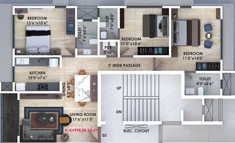 3 BHK Flat in Shagun Residency in Vile Parle West, Mumbai - Image 645783