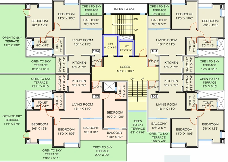 Floor Plan of Icon 51 in Wadgaon, Pune - Image 23628