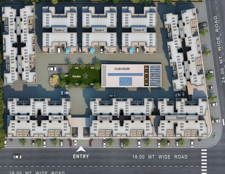 Master Plan of Earth Infinity in Bhayli Road, Vadodara - Image 86126