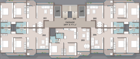 Floor Plan of Shreeji Vivanta Elite in Vasna Road, Vadodara - Image 85517