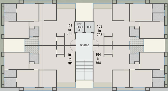 Floor Plan of Shri Kanha Skyline in Harni, Vadodara - Image 85536