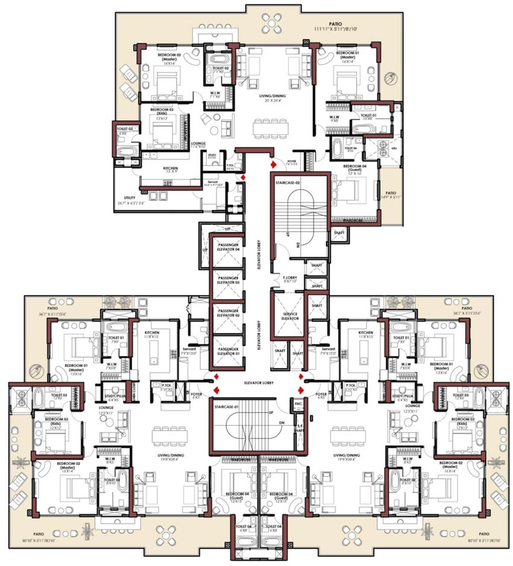 Floor Plan of Whiteland The Aspen in Sector 76, Gurgaon - Image 88486