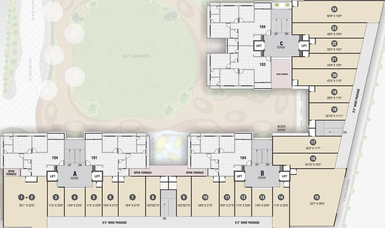 Floor Plan of Western Prime in Gota, Ahmedabad - Image 88565