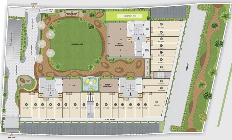 Master Plan of Western Prime in Gota, Ahmedabad - Image 88566