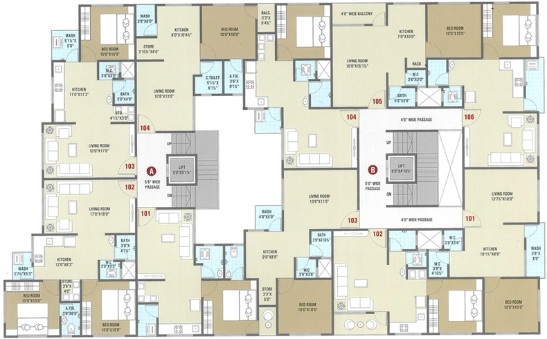 Floor Plan of Siddhi Shakti Poojan in Amroli, Surat - Image 86446