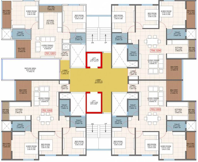 Floor Plan of Engineers Bonheur in Wakad, Pune - Image 23733
