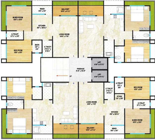 Floor Plan of Brahmhans Plaza And Residency in Kamrej, Surat - Image 85563