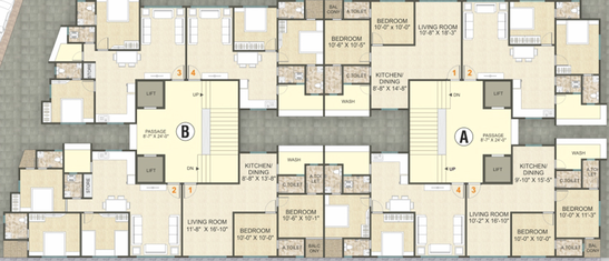 Floor Plan of Shine City Homes in Rander, Surat - Image 86454