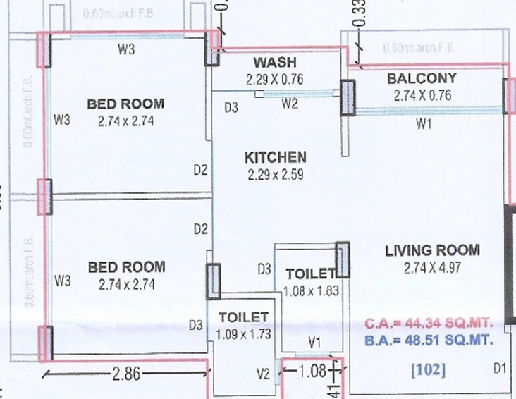 2 BHK Flat in Anant Homes in Uttran, Surat - Image 645992