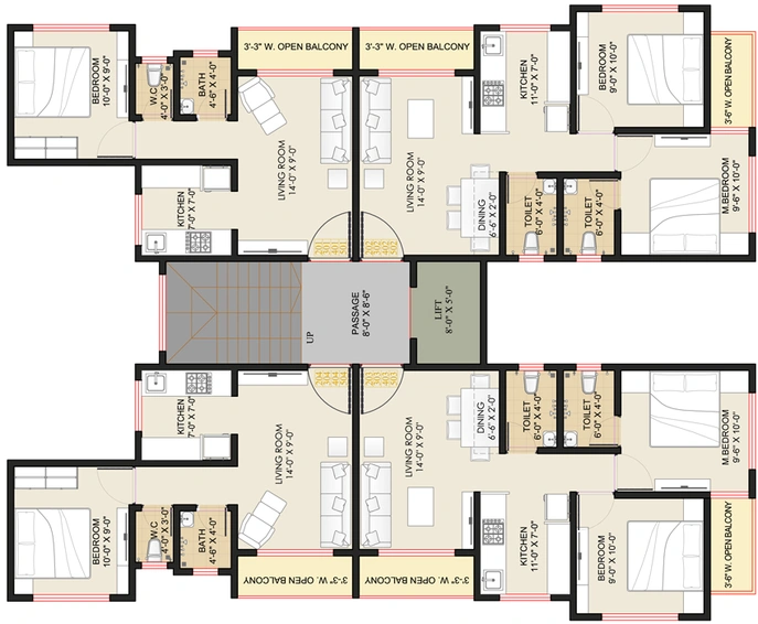 Floor Plan of Fia Jade Garden in Palghar, Palghar - Image 87340