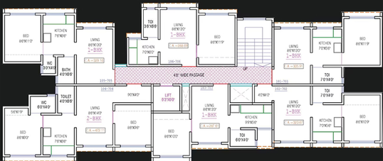 Floor Plan of Fia Jeevika Heights in Palghar, Palghar - Image 85637