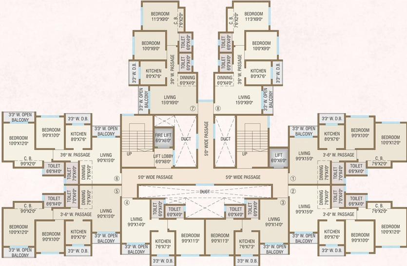 Floor Plan of Shree Ostwal Palace in Palghar, Palghar - Image 121556