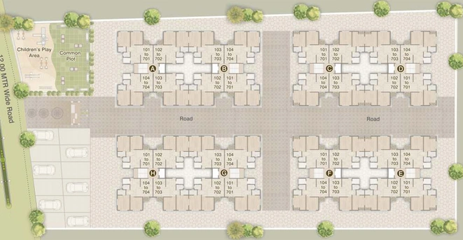 Master Plan of Akshar Aastha Vatika in Bhayli Road, Vadodara - Image 85603