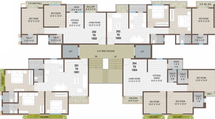 Floor Plan of Silverline Toran Residency in Gotri, Vadodara - Image 85621