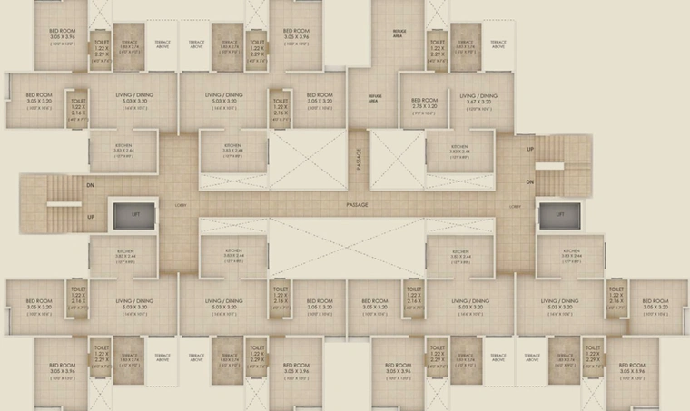 Floor Plan of Manav Wildwoods in Wagholi, Pune - Image 23866
