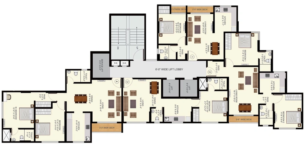 Floor Plan of Moss Aadhira in Vile Parle East, Mumbai - Image 85730