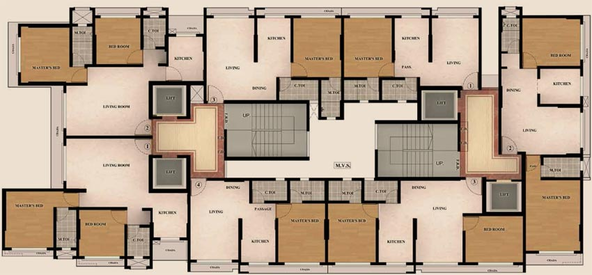 Floor Plan of Mohite Anuj Aura in Ghatkopar East, Mumbai - Image 85929