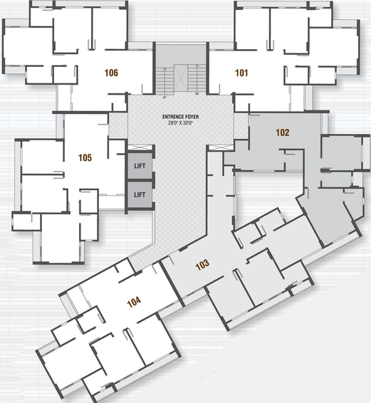 Floor Plan of Seven Creation in Ghuma, Ahmedabad - Image 89576