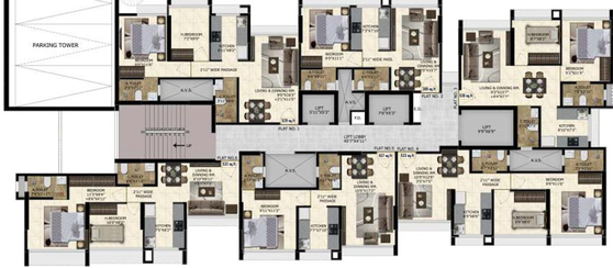 Floor Plan of HS Ozone in Ghatkopar East, Mumbai - Image 85864
