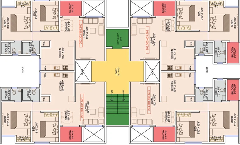 Floor Plan of Shree Sai Vivek in Ravet, Pune - Image 23874