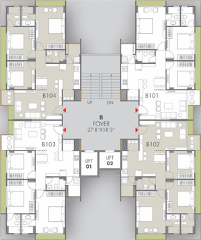 Floor Plan of Alok One 35 in Bopal, Ahmedabad - Image 89307