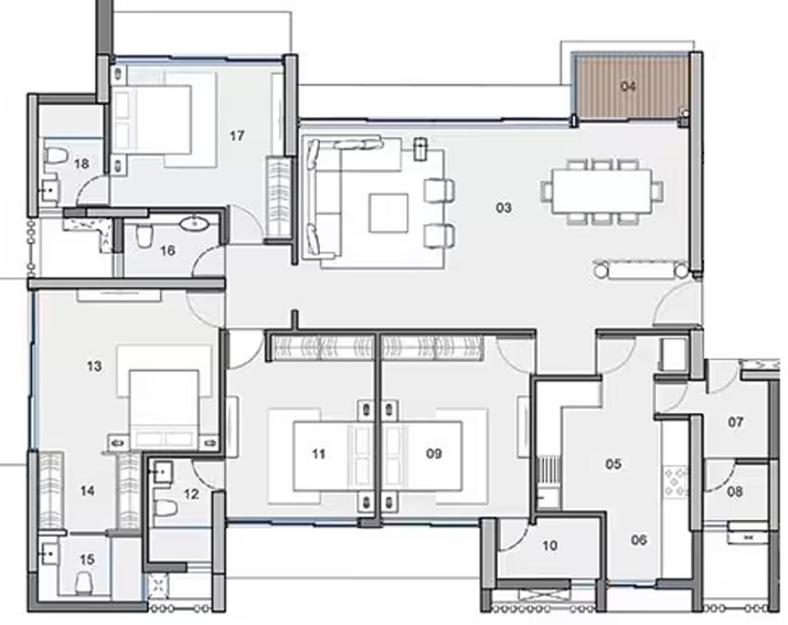 4 BHK Flat in Radius 64 Greens in Santacruz West, Mumbai - Image 646283