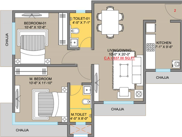 2 BHK Flat in Panache Premiere in Chembur East, Mumbai - Image 735881