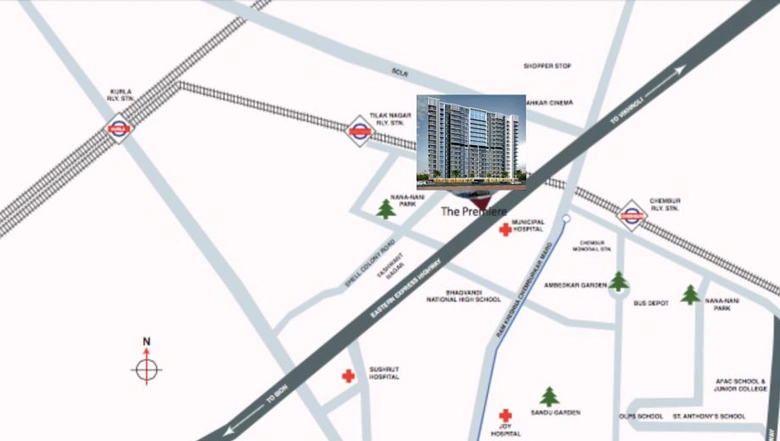 Location of Panache Premiere in Chembur East, Mumbai - Image 111426