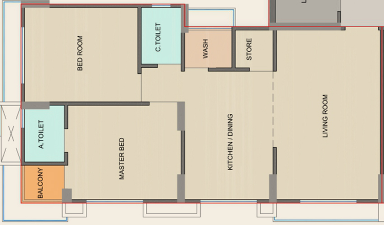 2 BHK Flat in Pinnacle Mulberry Heaven in Sonari, Surat - Image 646393