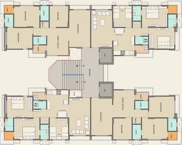 Floor Plan of Pinnacle Mulberry Heaven in Sonari, Surat - Image 85971