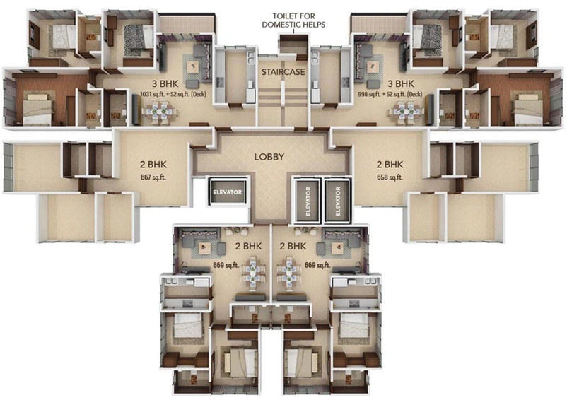 Floor Plan of Sangam Nero in Bandra East, Mumbai - Image 85979