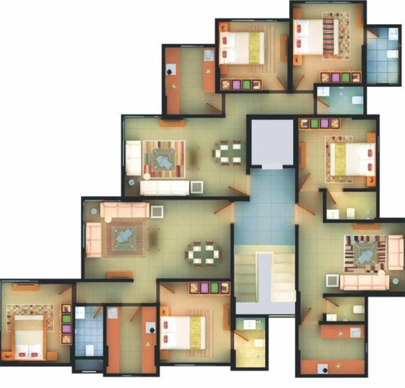 Floor Plan of V3 117 Residency in Chembur East, Mumbai - Image 86085