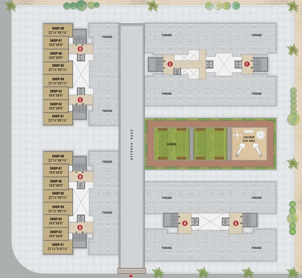 Master Plan of Shyam Madhav Residency in Dindoli, Surat - Image 86037
