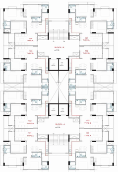 Floor Plan of R Sheladia Parisar 80 in Bopal, Ahmedabad - Image 89319