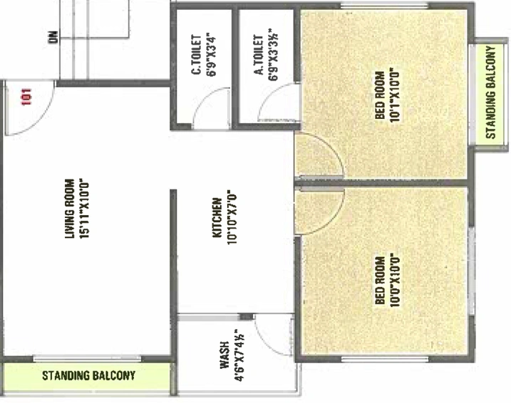 2 BHK Flat in Savani Prayosha Pride in Dindoli, Surat - Image 646598