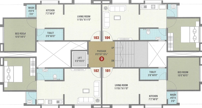 Floor Plan of Ram Shyam Vatika D in Deladva Gam, Surat - Image 86117