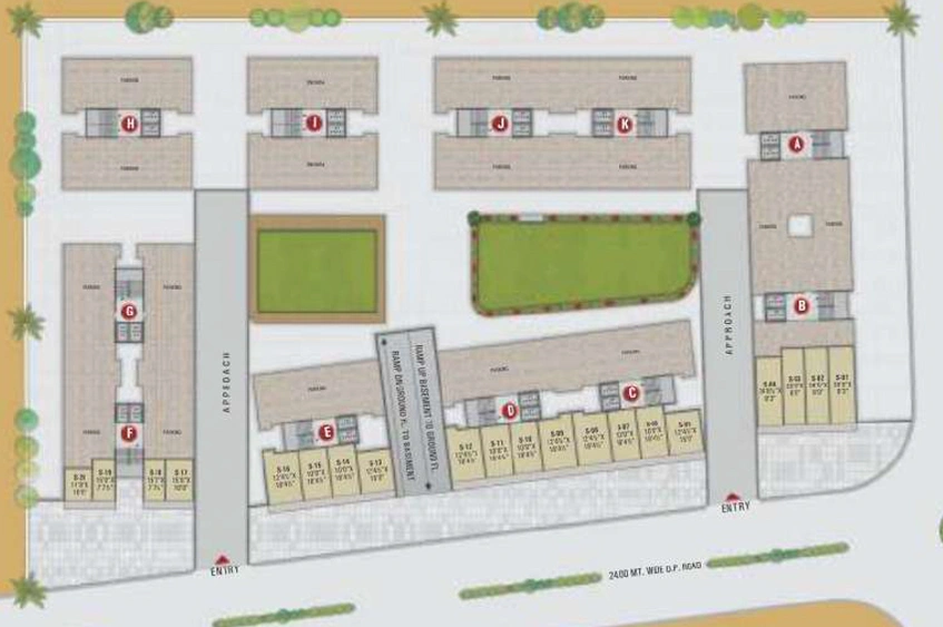Master Plan of Maruti Balaji Residency in Dindoli, Surat - Image 88027
