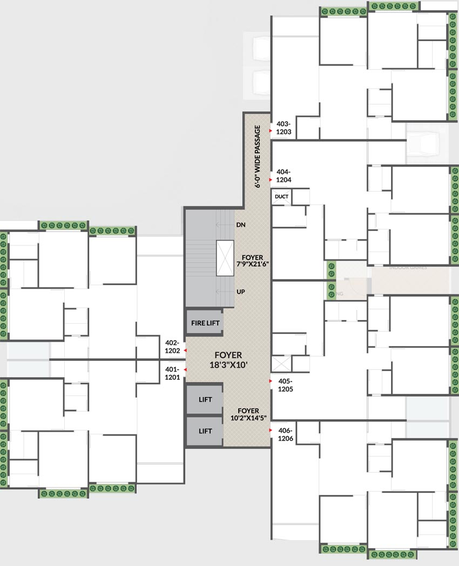 Floor Plan of Shayona Shivali in Nava Vadaj, Ahmedabad - Image 86189