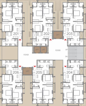 Floor Plan of Maruti Skylights in Bopal, Ahmedabad - Image 89331