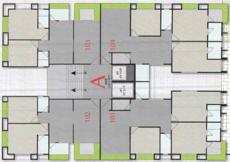 Floor Plan of Prestige Oliva Heights in Althan, Surat - Image 88045