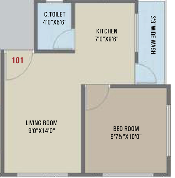 1 BHK Flat in Shree White Palace in Amroli, Surat - Image 647674
