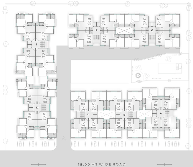 Master Plan of Pushpak Skyline in Tarsali, Vadodara - Image 86518